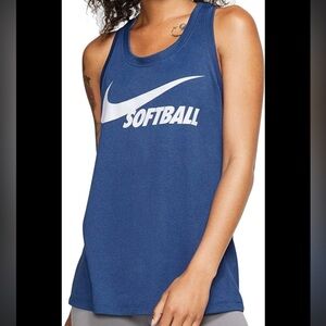 Nike Women's Legend Softball Tank Top Blue Size S